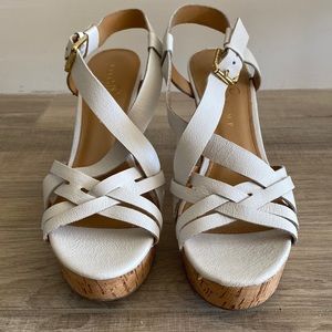 New Ivanka Trump Cork Platform Sandals Size 10